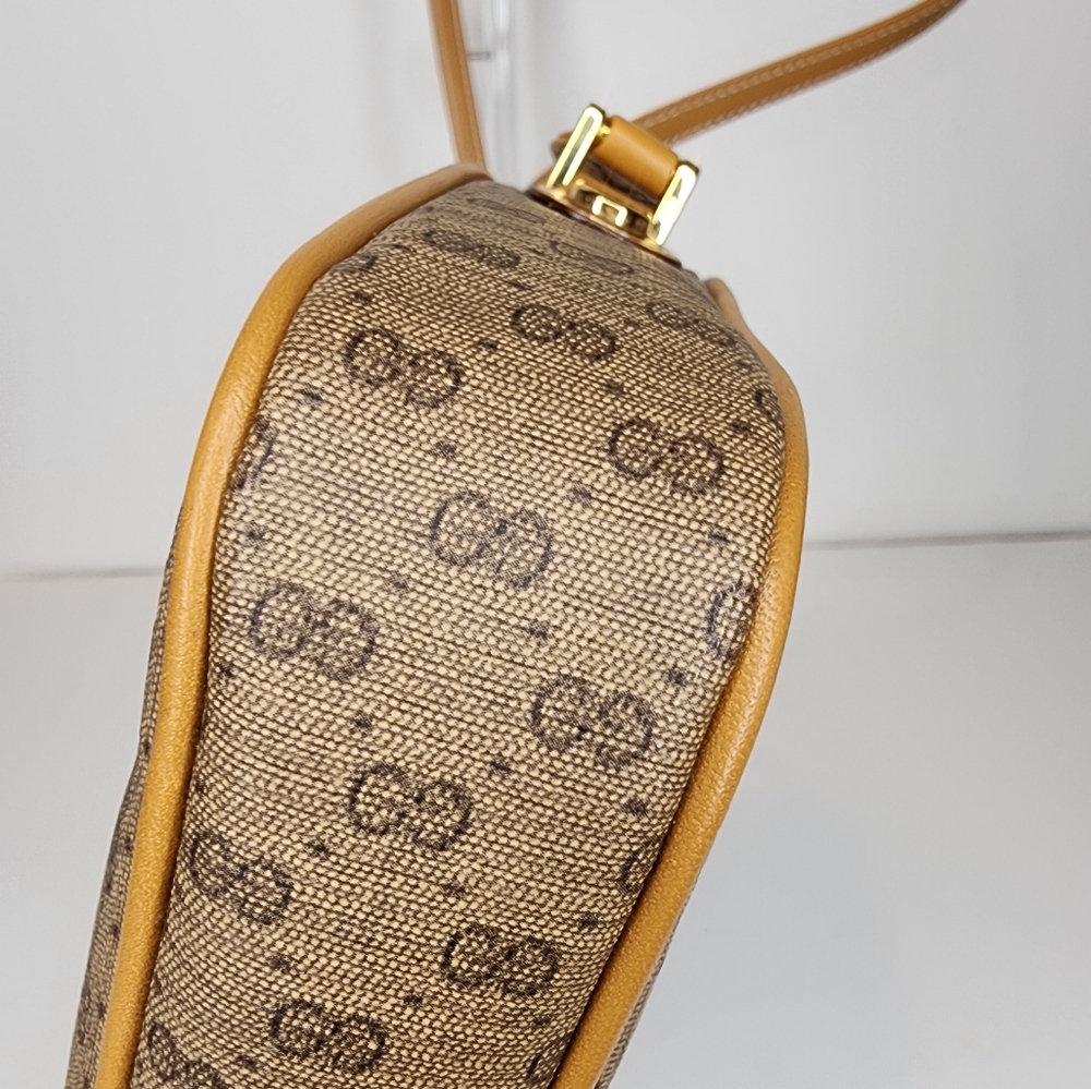 Vintage Gucci Canvas Shoulder Bag PVC Leather - Picture 13 of 17